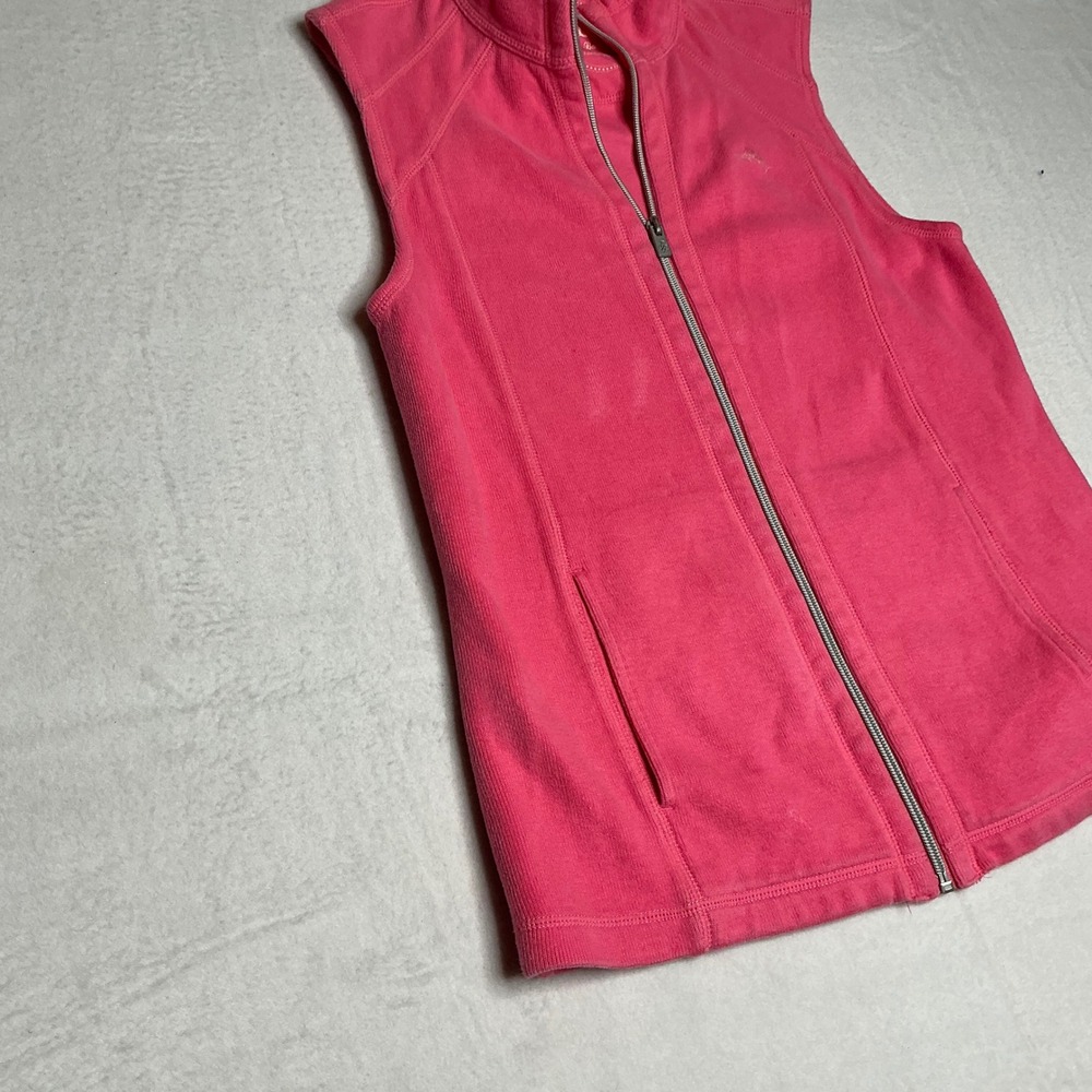 Tommy Bahama Pink Fleece Sleeveless Vest Full Zip Women's XS
